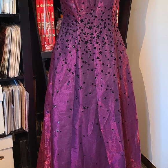 Morgan & Co. Purple Starry Prom Dress - Picture 3 of 7